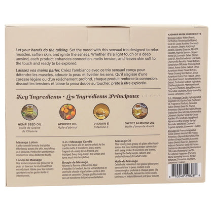 Hemp Seed Tranquility Trio Massage Kit in Kashmir Musk
