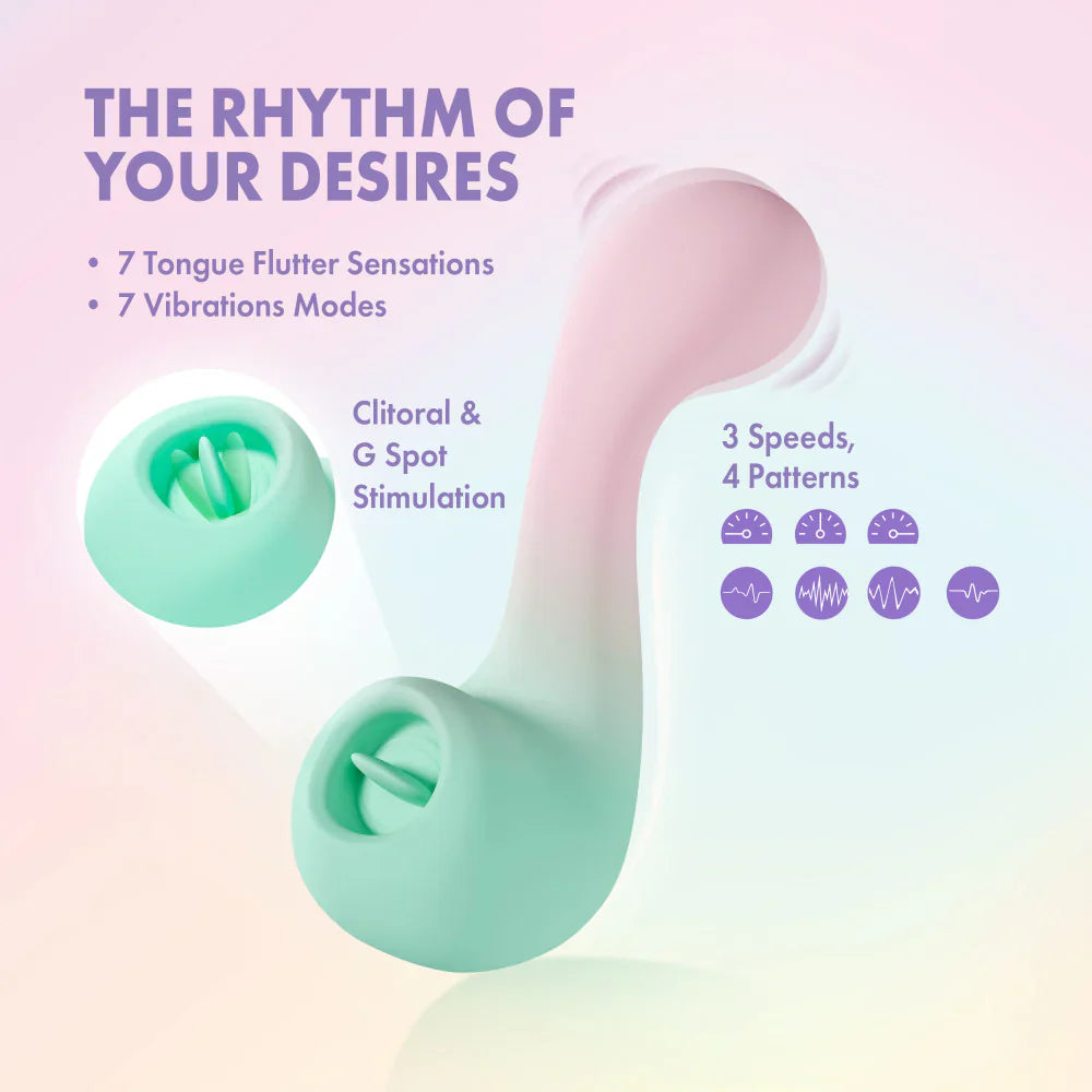 Melody Silicone Dual Vibrator With G-Spot (Play with Me)
