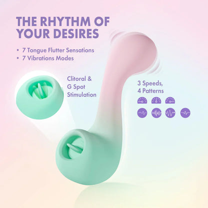 Melody Silicone Dual Vibrator With G-Spot (Play with Me)