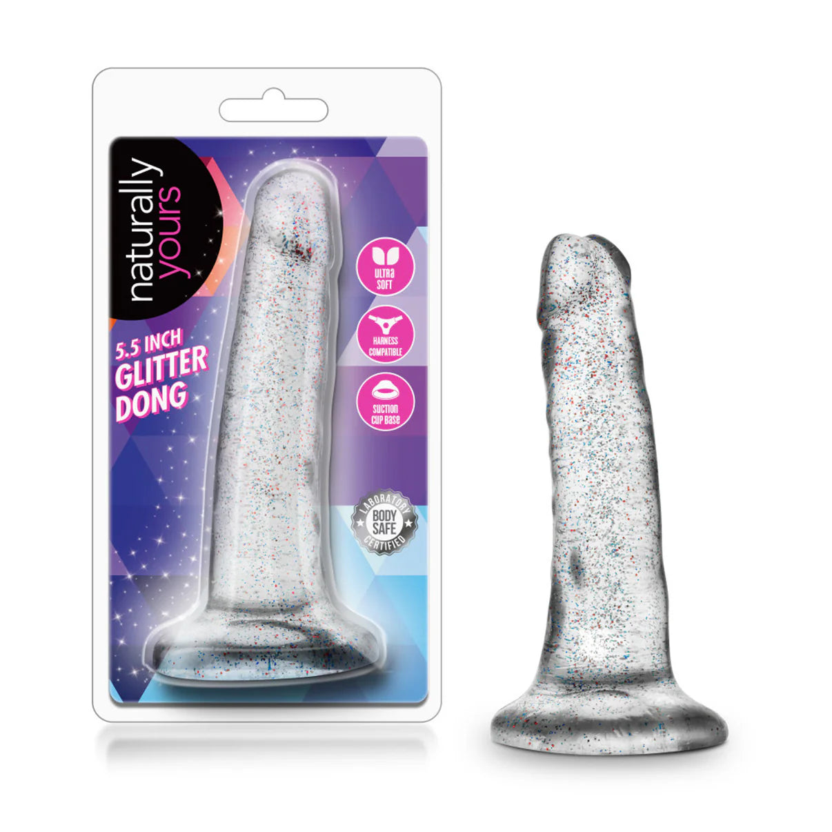 Naturally Yours 5.5 inch Glitter Dong