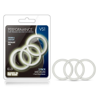 Performance - VS1 Pure Premium Silicone Cock Rings - Medium - White