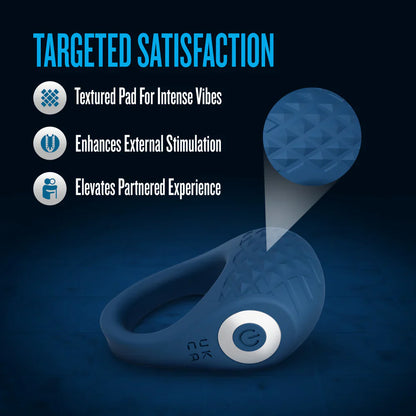 Performance Plus | Flex Pro Vibrating Cock Ring – USB Rechargeable – In Blue