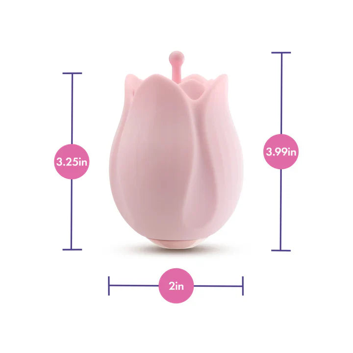 Romantic Rose Silicone Vibrator with Rosebud (Play with Me)
