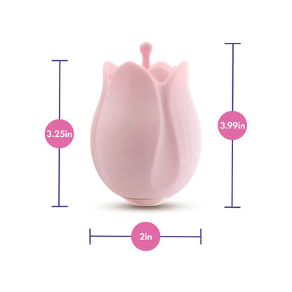 Romantic Rose Silicone Vibrator with Rosebud (Play with Me)