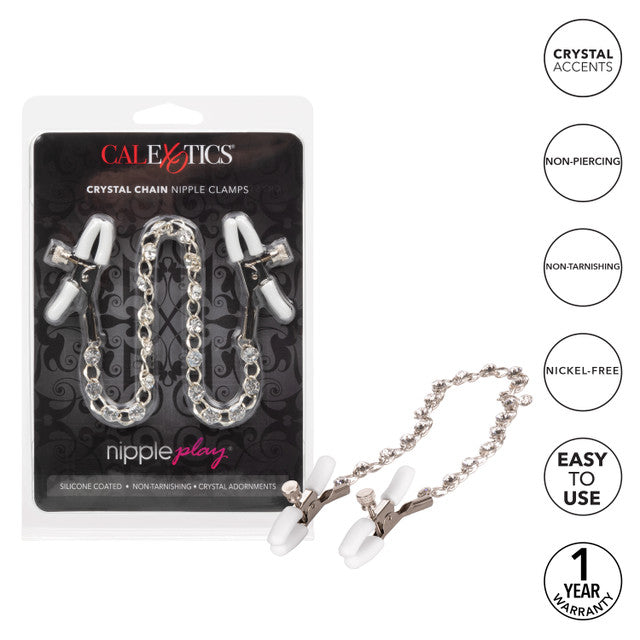 Calexotics  Crystal Chain Nipple Clamps