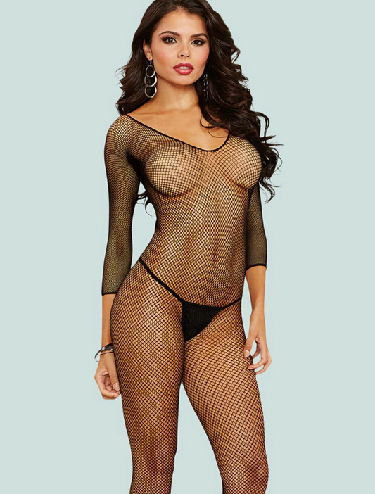 exy Crotchless Pantyhose Hollow Stretchy Fit Sensual Fishnet Bodysuit Underwear Jumpsuit Bodystockings