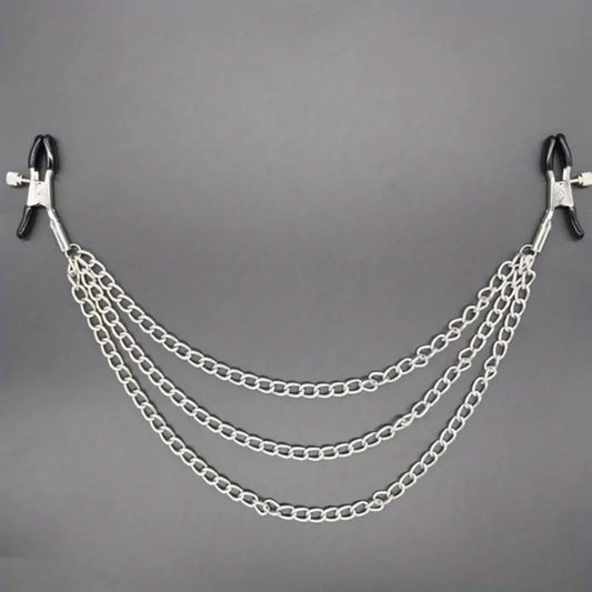 Nipple Bondage Nipple Clamps Whip Chain Fetish for Couple Body Jewelry Accessories