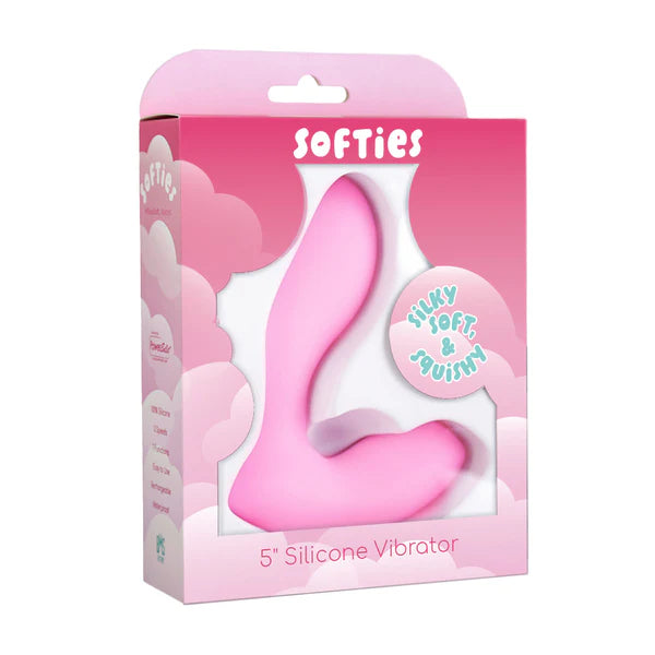 Softies 5” Silicone Vibrator – Pink