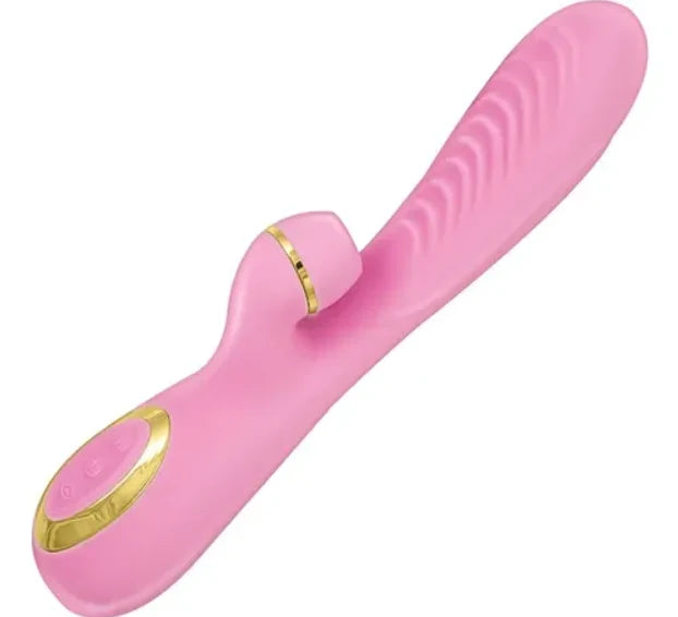 Vibes of New York - Ribbed Suction Massager, Pink