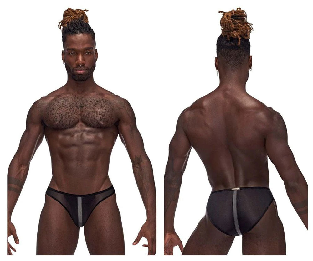 Landing Strip Bikini Brief - Large - Black
