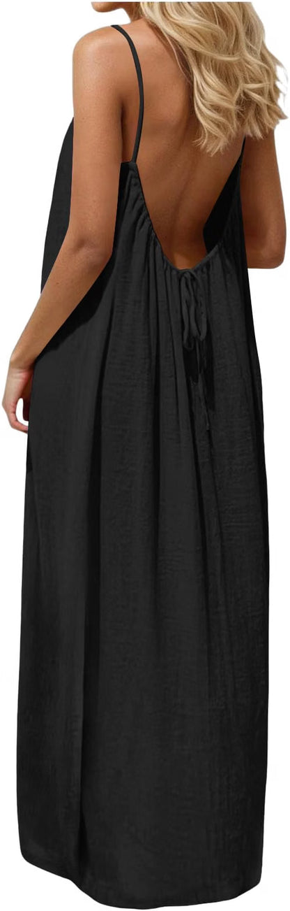 Sexy Backless Cami Maxi Dress (long)
