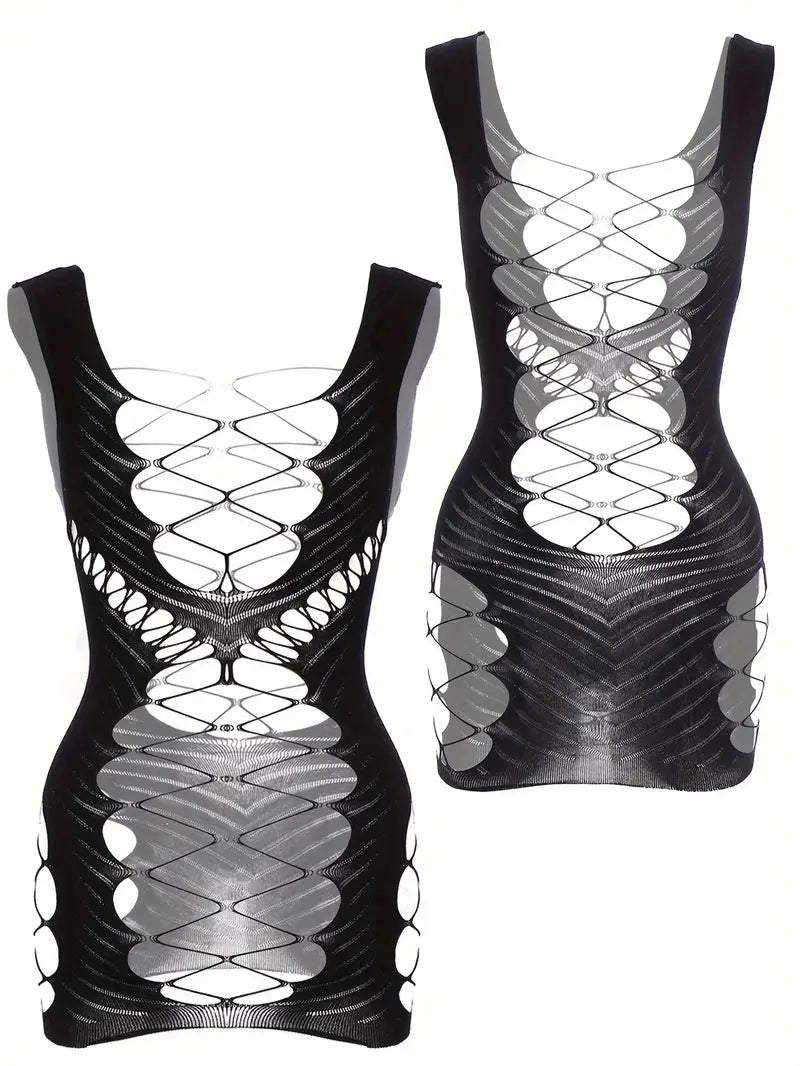 Bodycon Dress Fishnet See Through