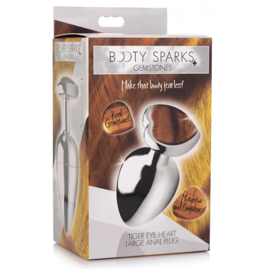 Booty Sparks Gemstones Tiger Eye Heart