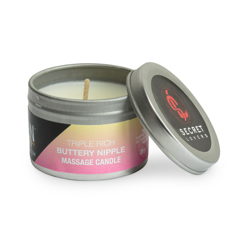 Secret Lovers Triple Rich Massage Oil Candle