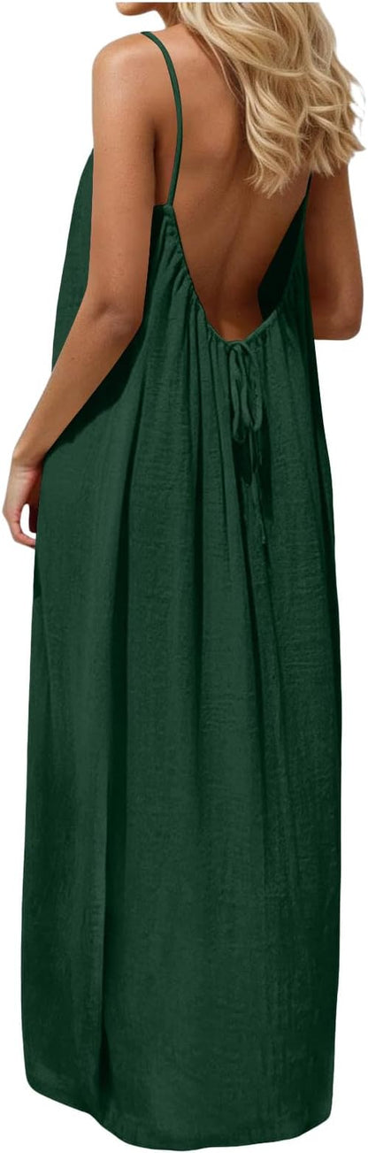 Sexy Backless Cami Maxi Dress (long)