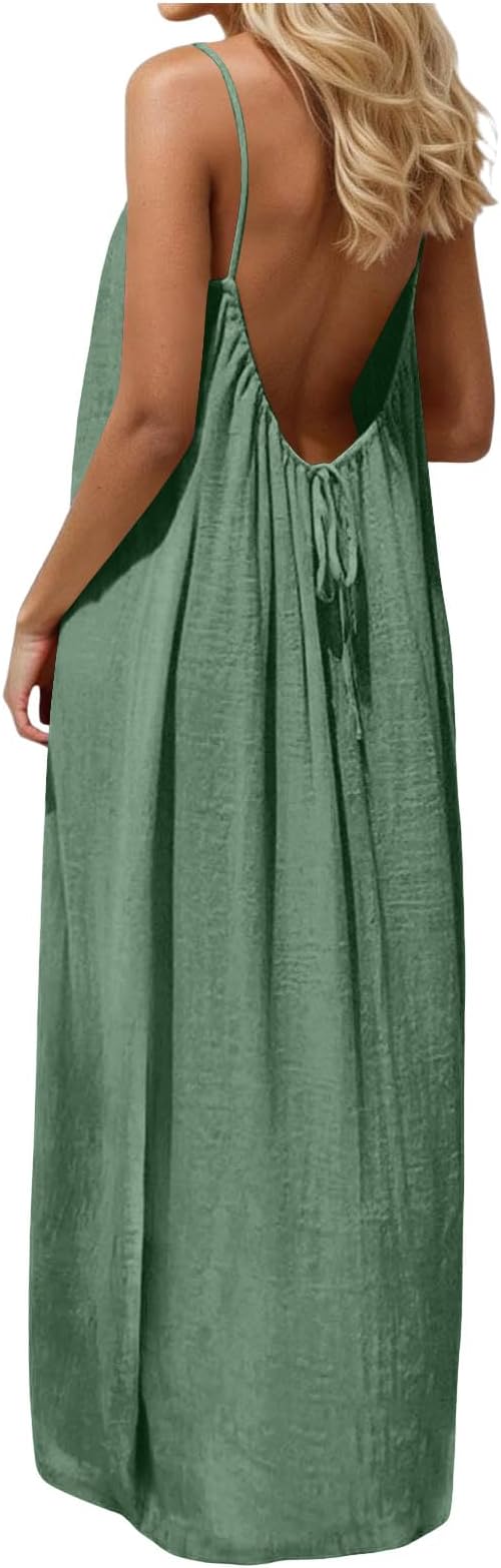 Sexy Backless Cami Maxi Dress (long)