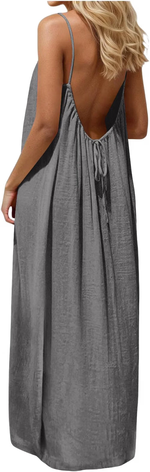 Sexy Backless Cami Maxi Dress (long)