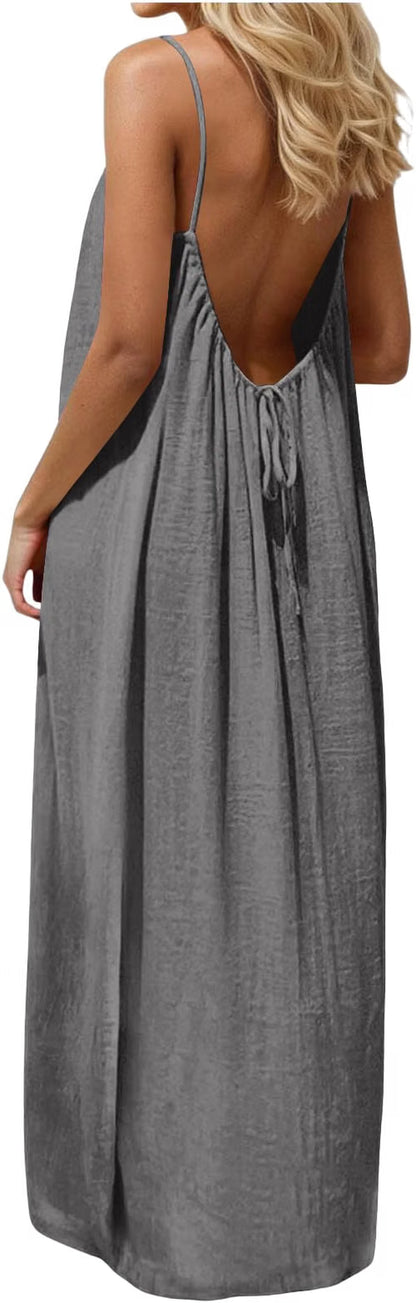 Sexy Backless Cami Maxi Dress (long)