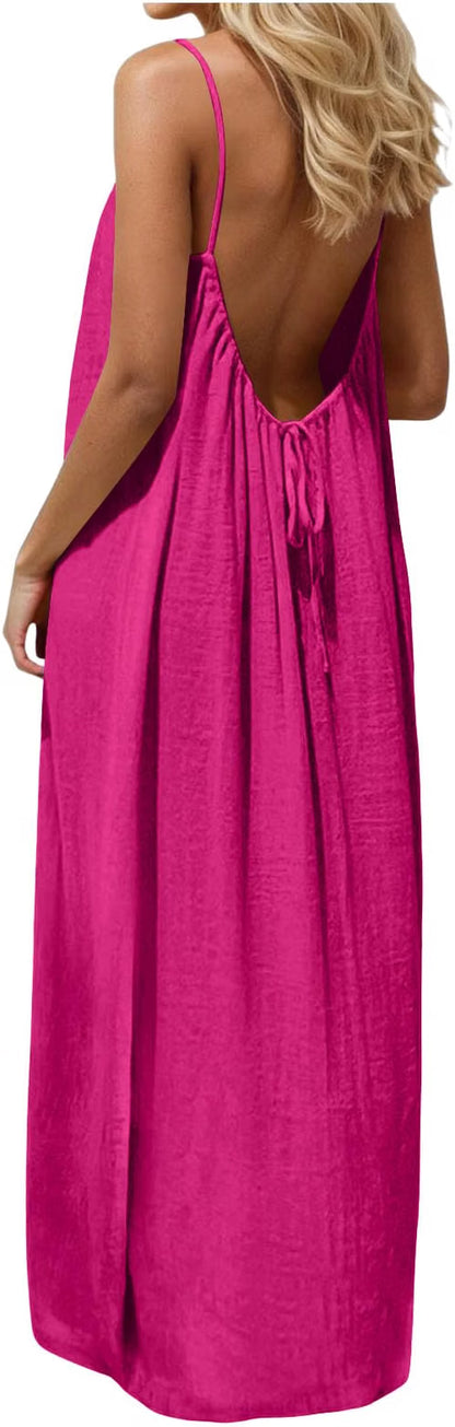 Sexy Backless Cami Maxi Dress (long)