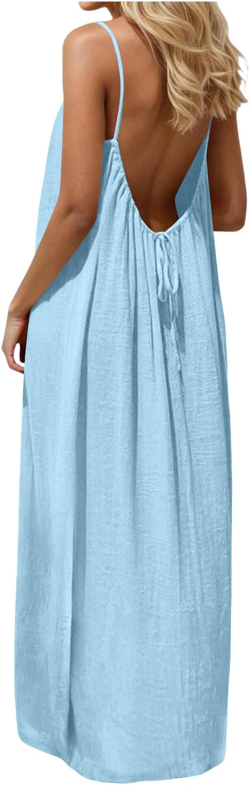 Sexy Backless Cami Maxi Dress (long)