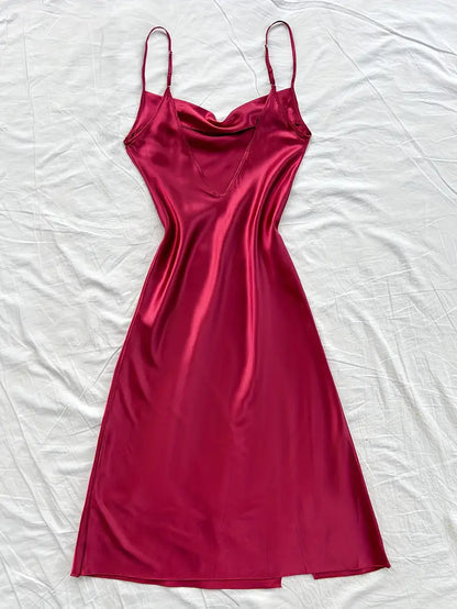 Satin long Night Dress