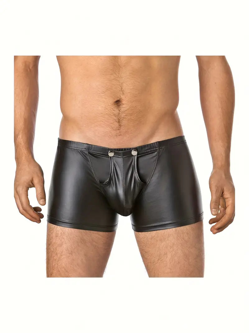 PU Leather Sexy Brief Swimwear