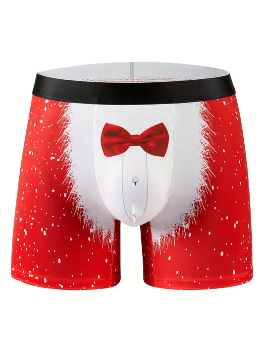 Men Christmas Boxer Briefs Underwear Male Boxer Panties Shorts Panties Clothing U Convex Pouch Holiday Funny Underpants Gift