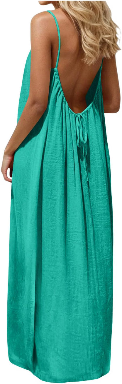 Sexy Backless Cami Maxi Dress (long)