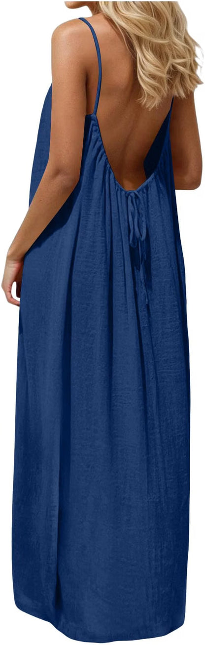 Sexy Backless Cami Maxi Dress (long)