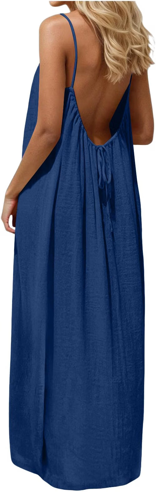 Sexy Backless Cami Maxi Dress (long)