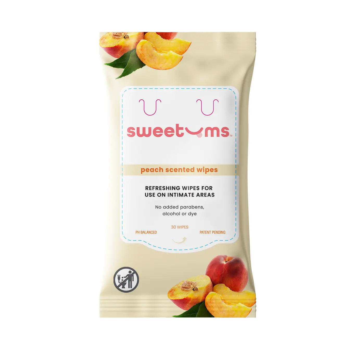Peach or Rose  Scented and Unflavored Daily Wipes