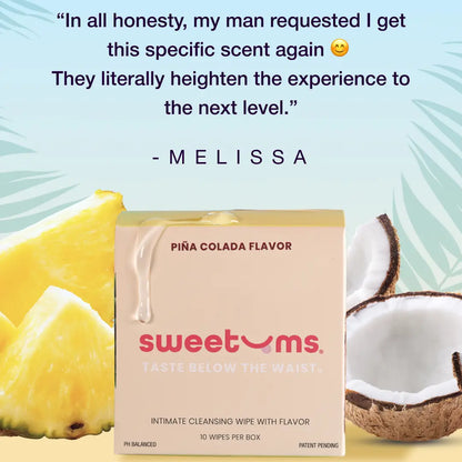 Sweetums Pina Colada Flavored Wipes