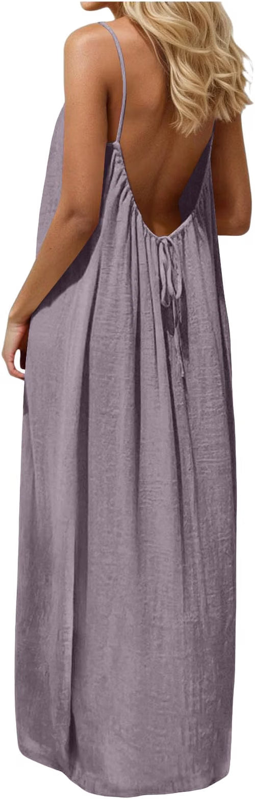 Sexy Backless Cami Maxi Dress (long)