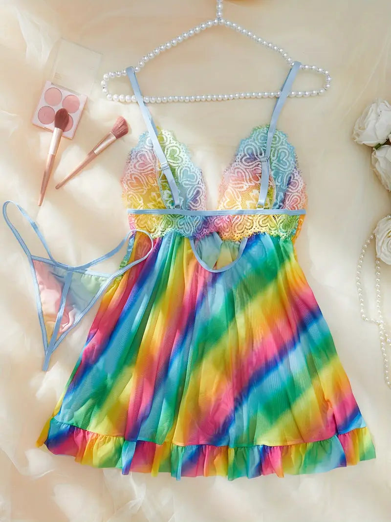 Rainbow babydoll