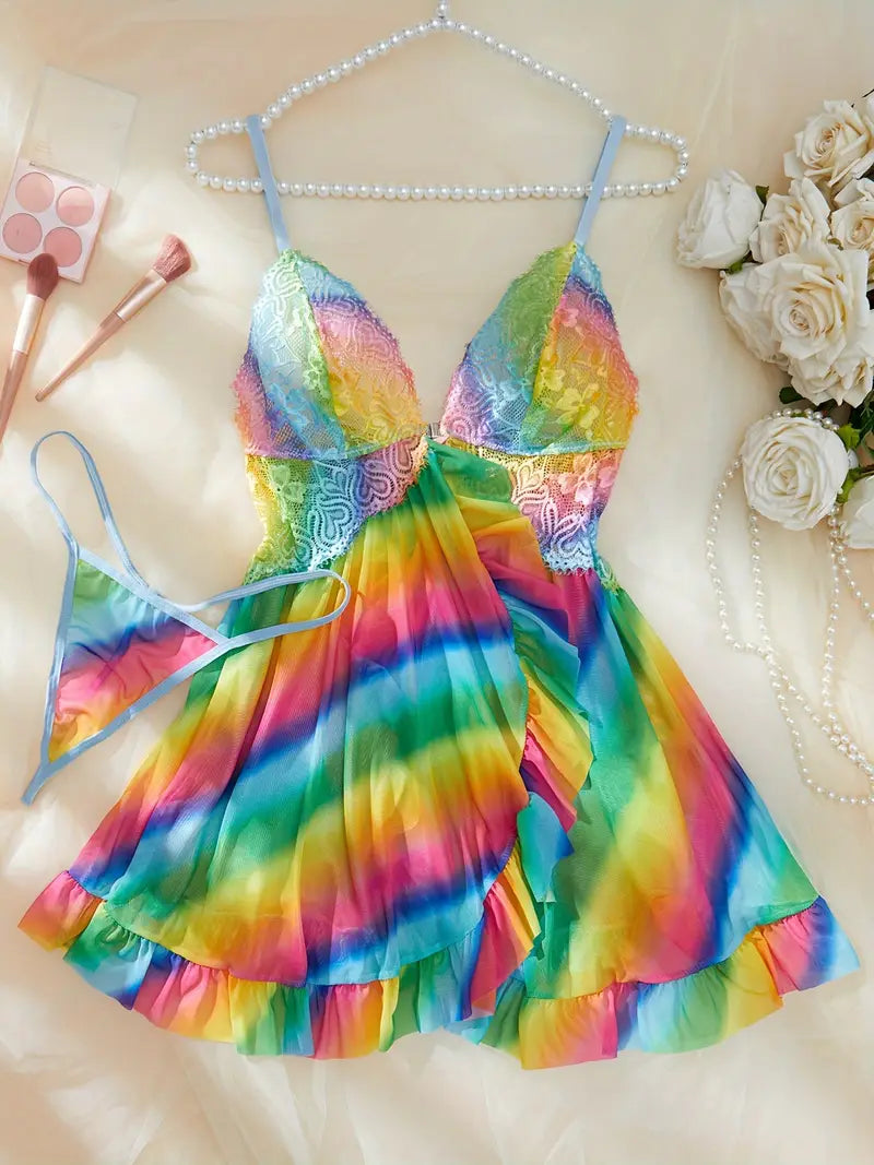 Rainbow babydoll