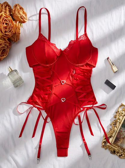 Red Heart Body Suit