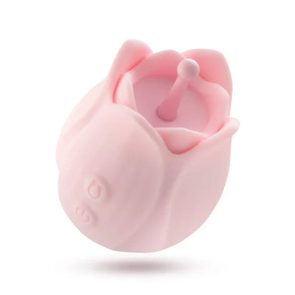 Romantic Rose Silicone Vibrator with Rosebud (Play with Me)