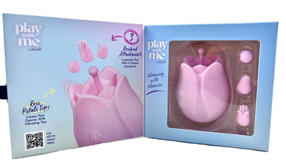 Romantic Rose Silicone Vibrator with Rosebud (Play with Me)