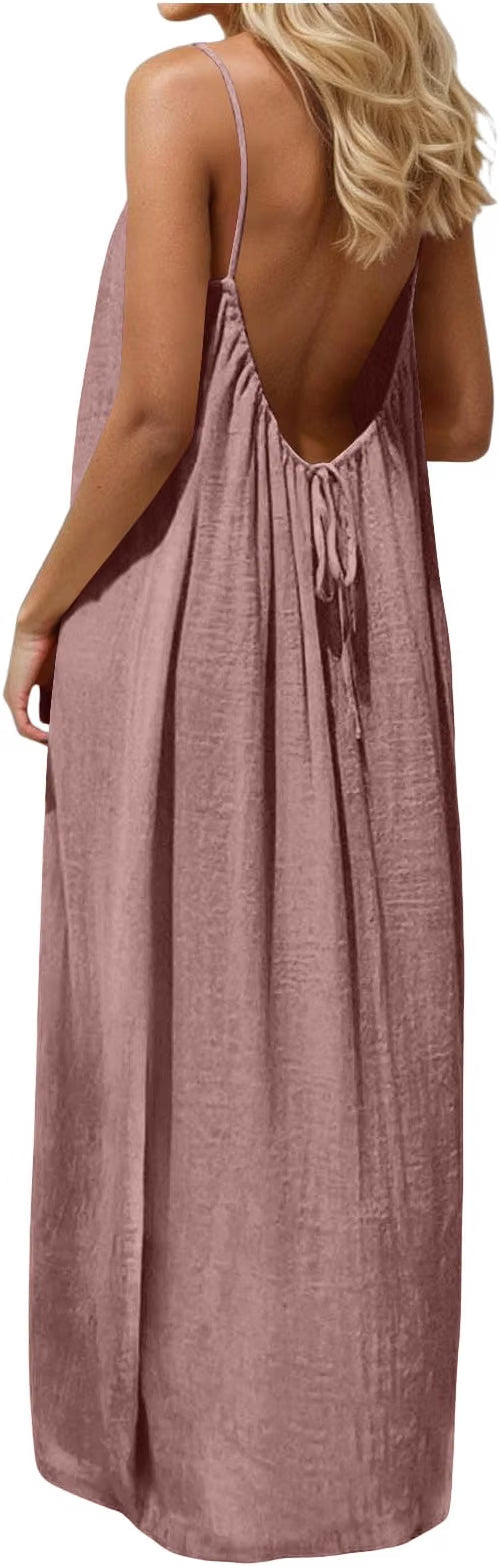 Sexy Backless Cami Maxi Dress (long)