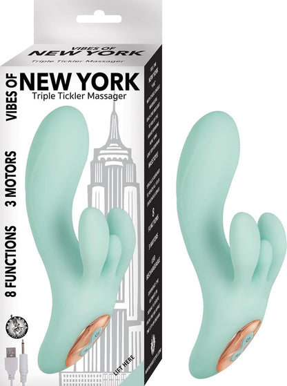 Vibes of New York - Triple Tickler Massager, Purple or