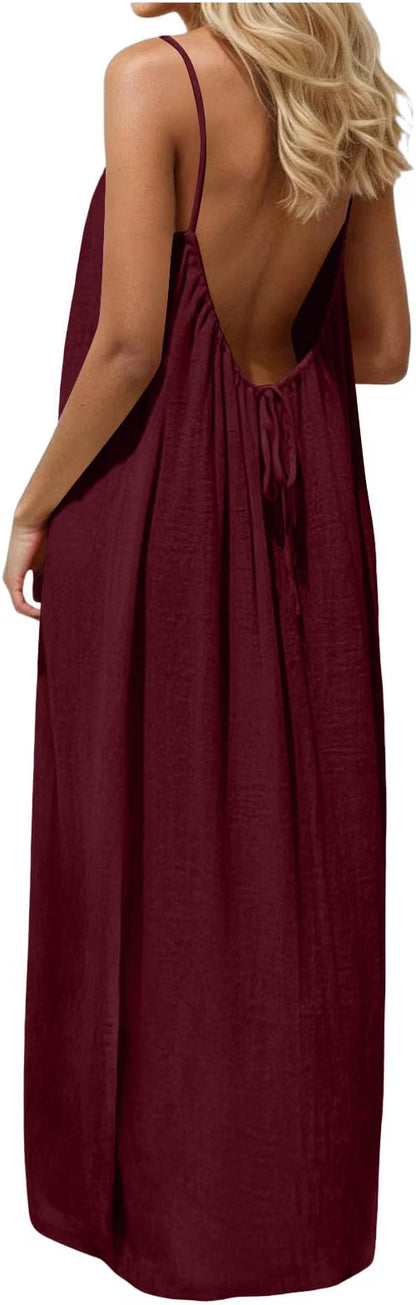 Sexy Backless Cami Maxi Dress (long)